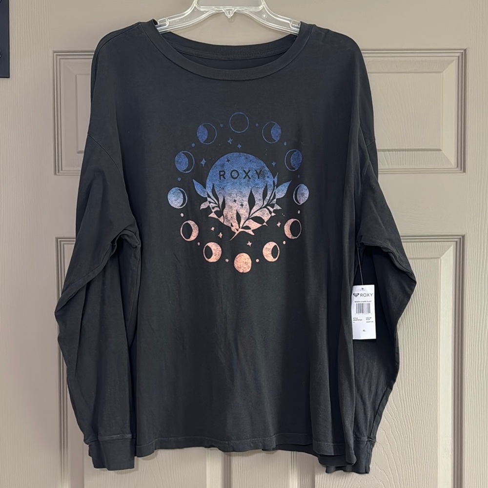 Roxy Black Graphic Long Sleeve Shirt